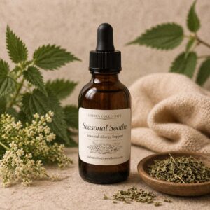Seasonal Soothe herbal tincture for allergy support made with nettles