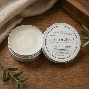 Board & Grain food-safe wood conditioning wax by Linden Collective
